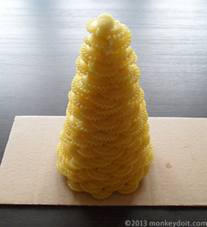 Top the tree off with a single piece of conchiglie