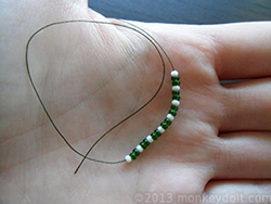 Showing a sequence of beads