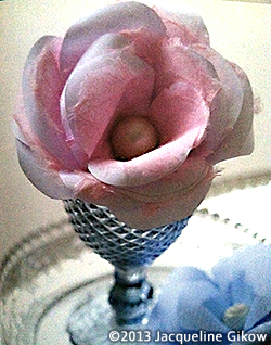 A cabbage rose corsage
