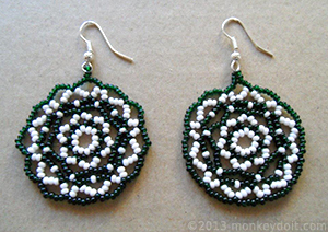 How To Make Circular Netted Earrings Out Of Beads