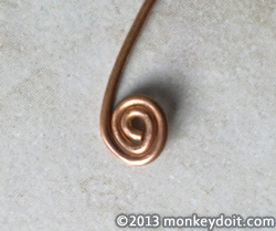 Copper wire coiled