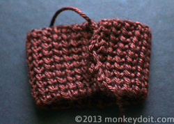 Secure crochet mug cozie