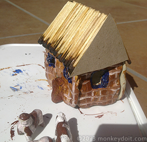 Roof on farmhouse