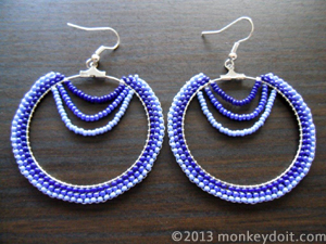 Hoop Earrings Decorated With Beads