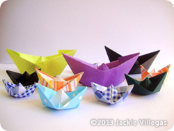 Origami boats