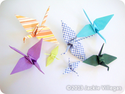 Origami cranes