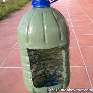 Paint the outside of your plastic bottle