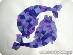 Paper mosaic fish