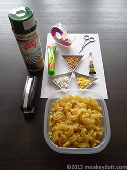 Materials Needed To Make A Christmas Tree Out Of Pasta