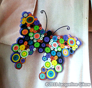 A quilled butterfly
